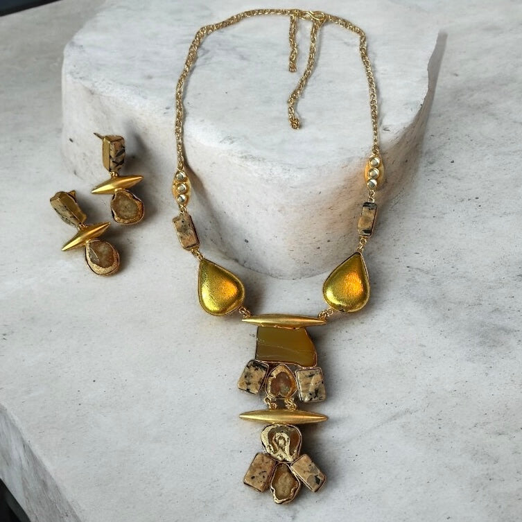 Yellow Banded Starlight Keeper Necklace