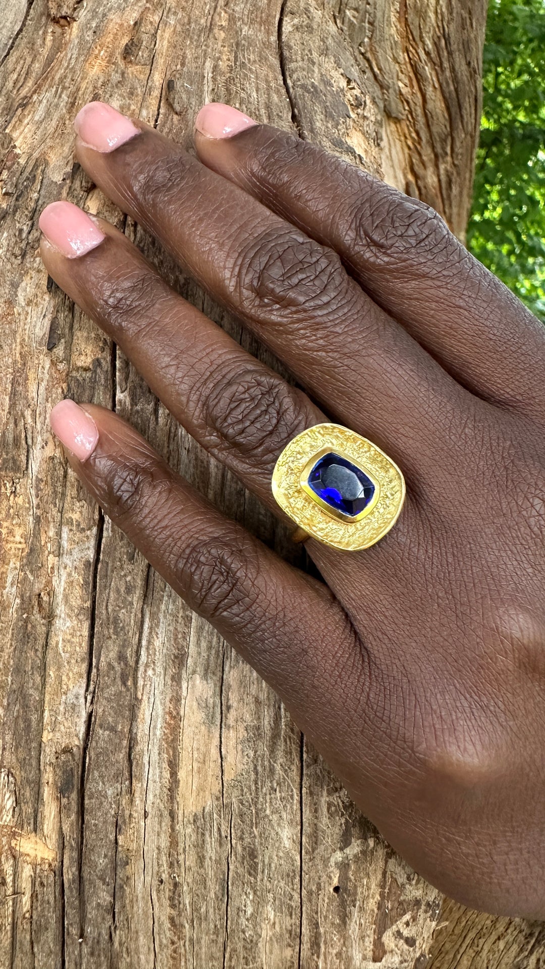 Queen of the Ancients Blue Sapphire Ring