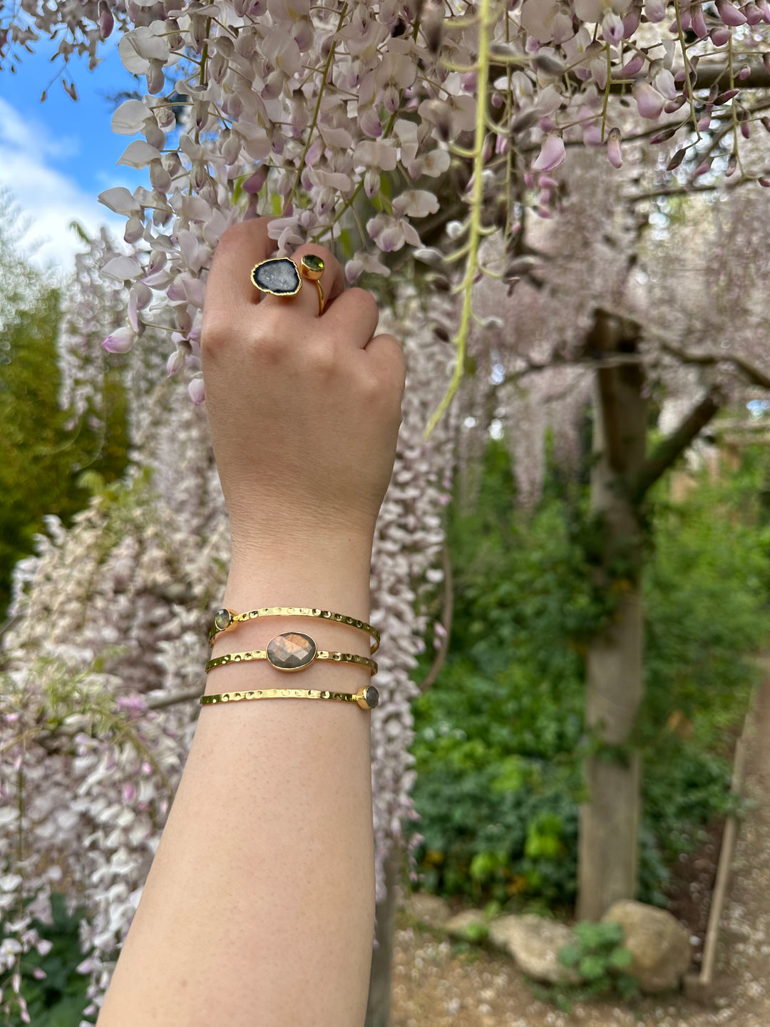 Labradorite Trinity Light Bangle