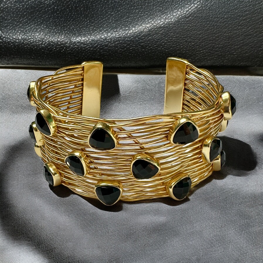 The Shield of Nyx Black Obsidian Bangle