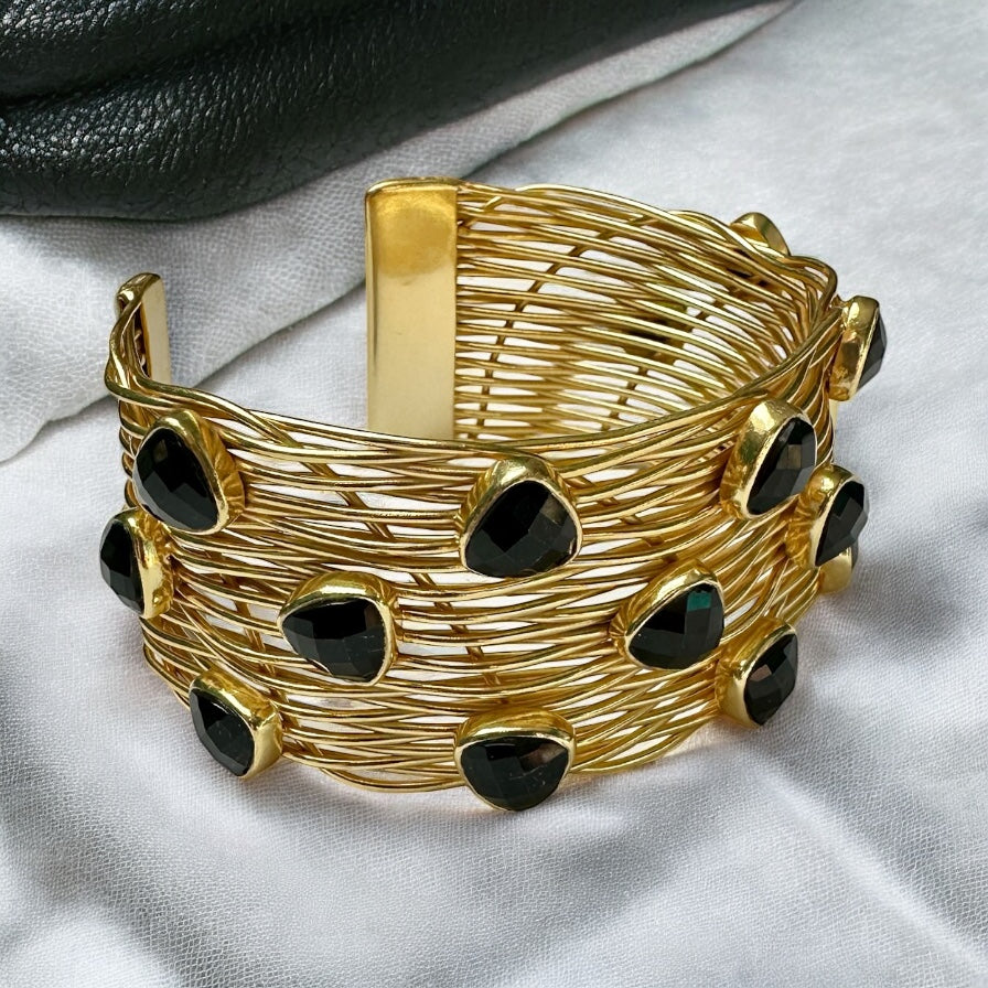 The Shield of Nyx Black Obsidian Bangle