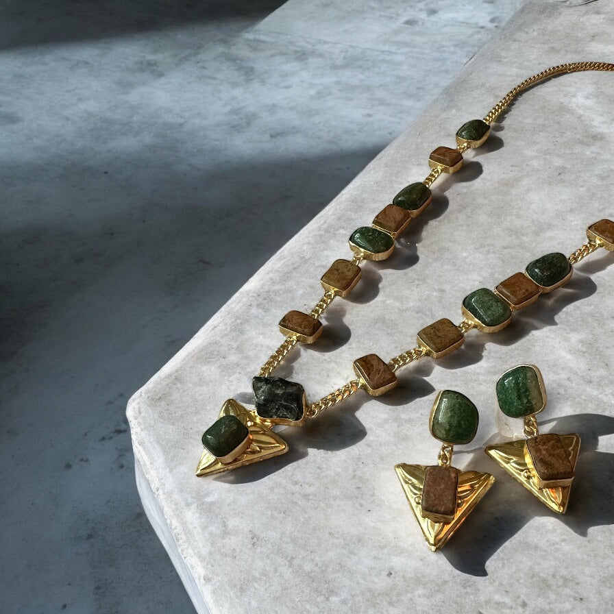 Pyramidia Empowering Emerald Goddess Necklace
