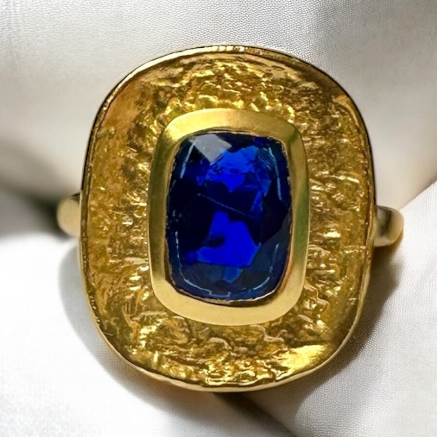 Queen of the Ancients Blue Sapphire Ring
