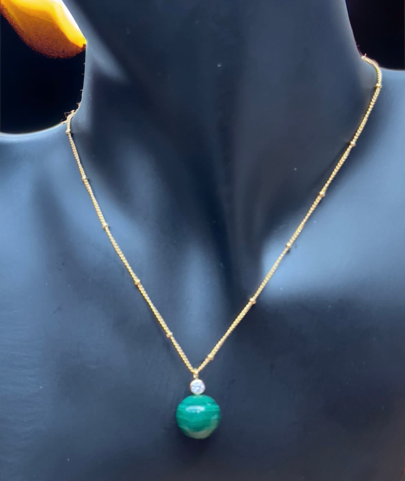Malachite Sphere Pendant
Necklace