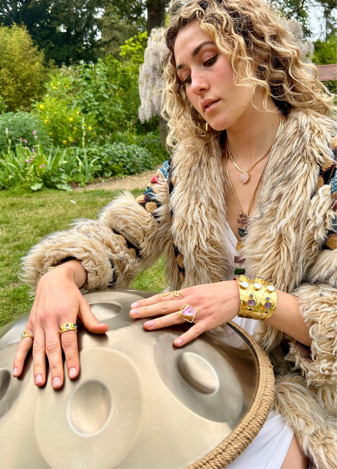 The Empress’s Awakening Rose Quartz And Topaz Ring