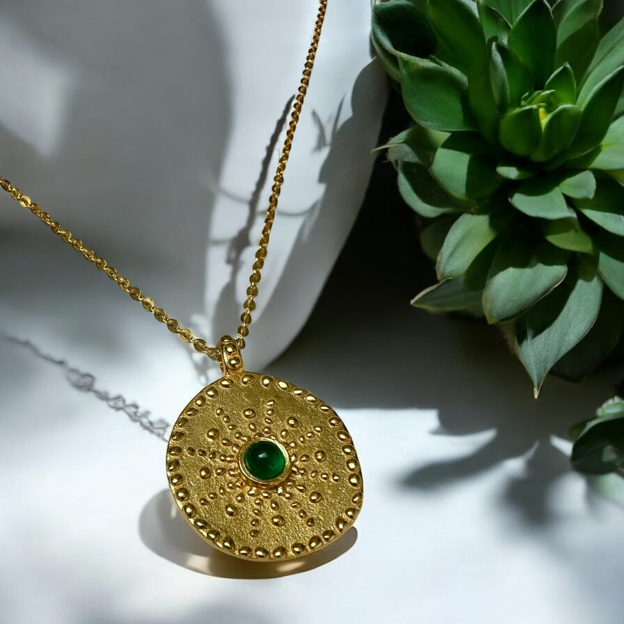 Emerald Sovereign Pendant Necklace
