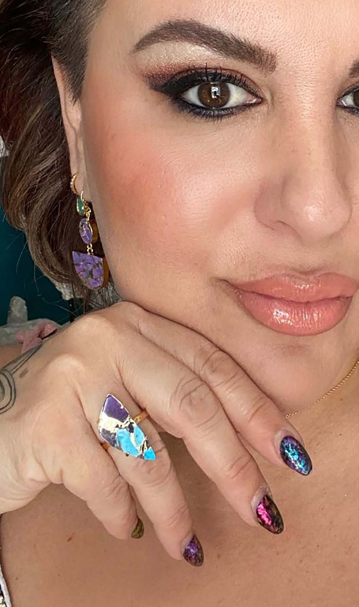 Turquoise & Amethyst Mojave Ring