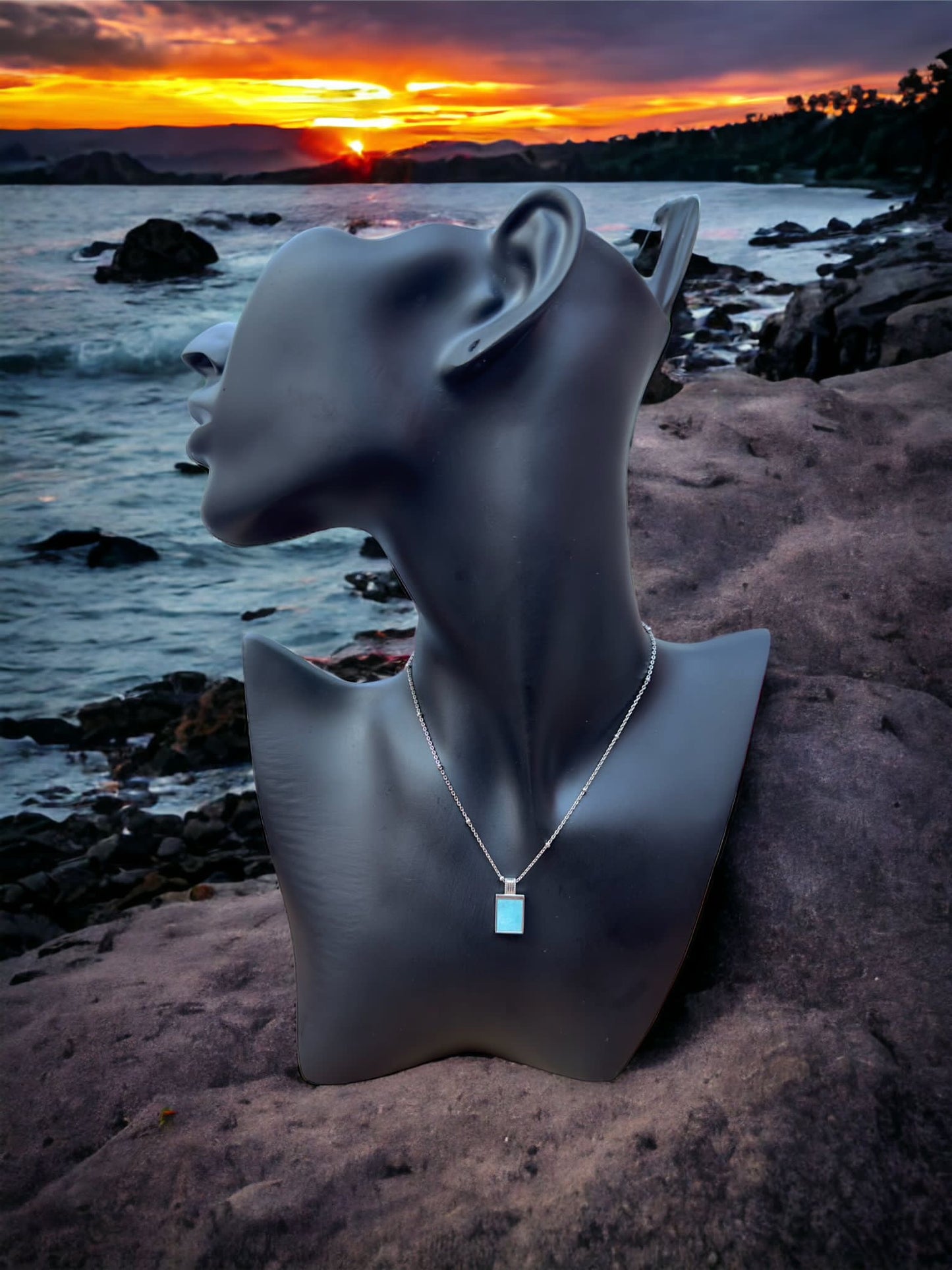 Sterling Silver Amazonite Pendant