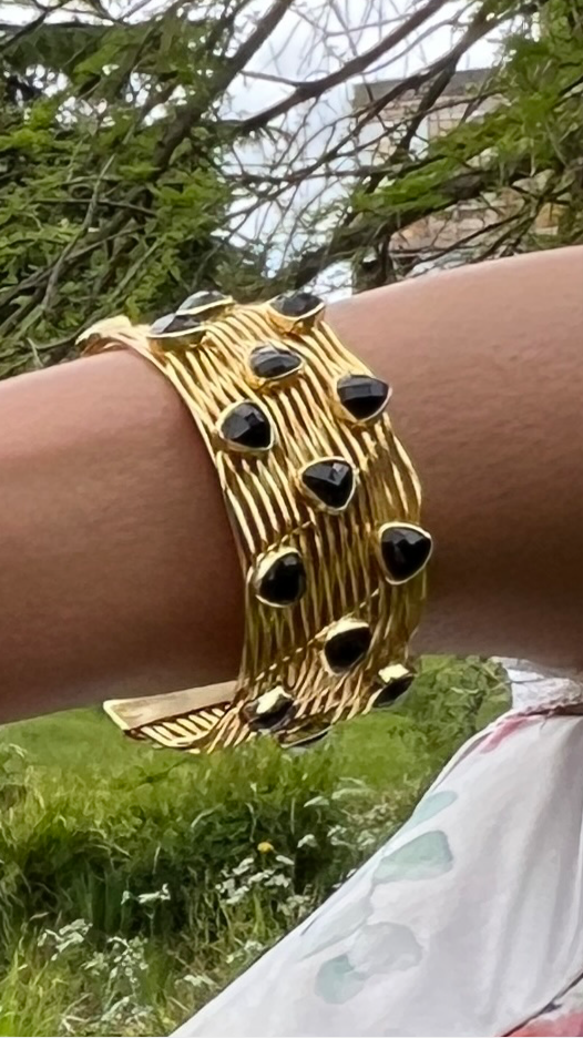 The Shield of Nyx Black Obsidian Bangle