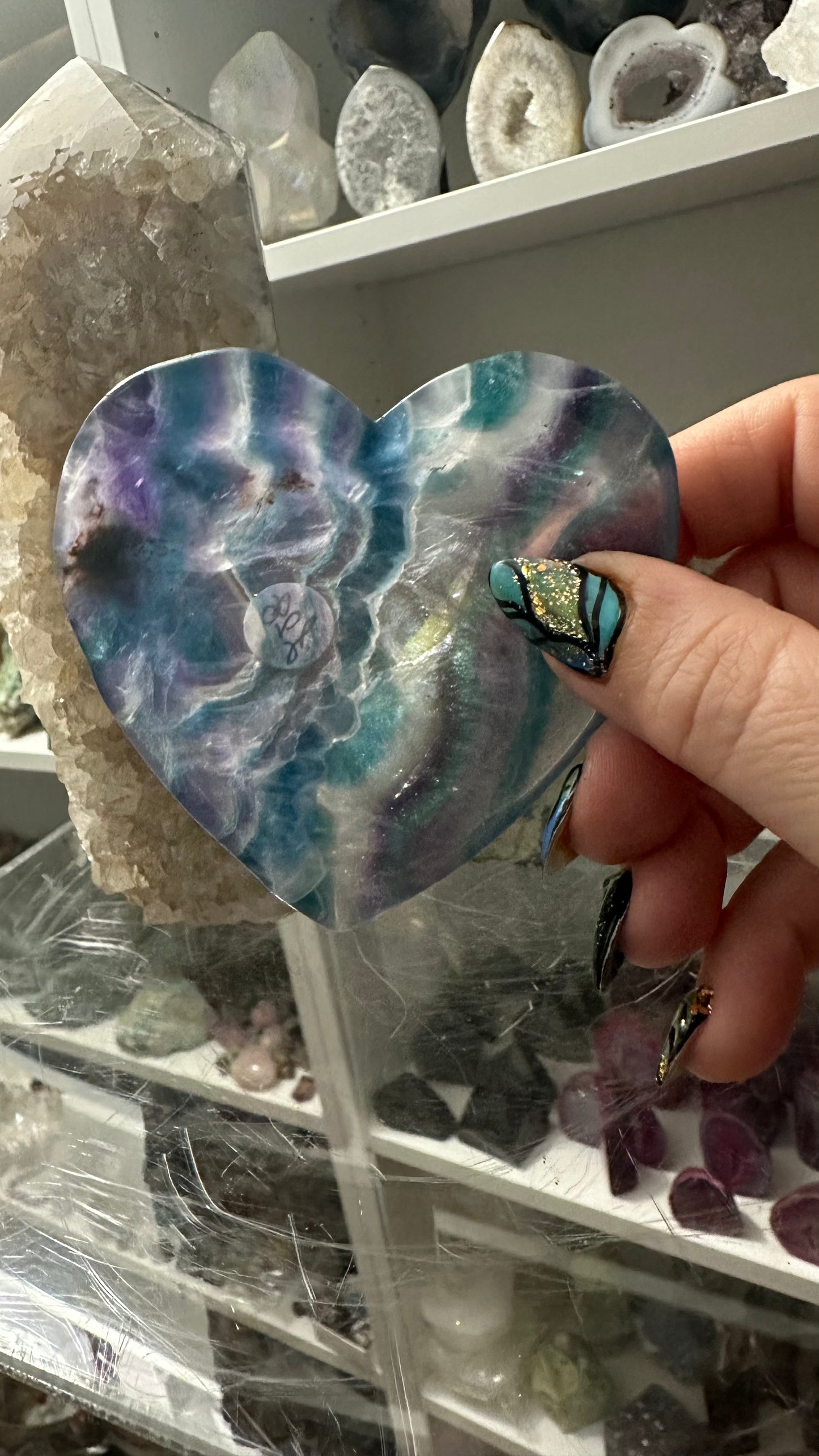Agate Druzy / serpentine/fluorite