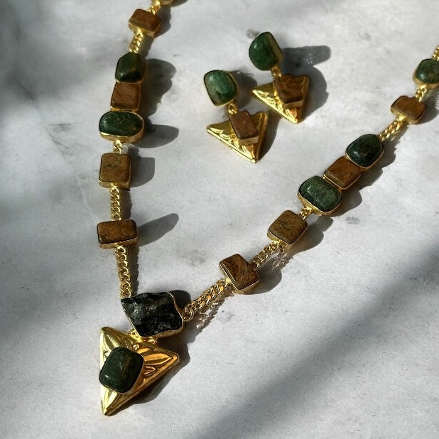 Pyramidia Empowering Emerald Goddess Necklace
