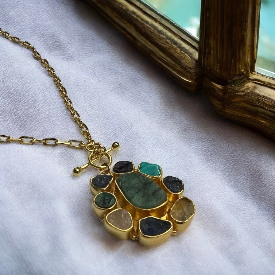 The Circle of Her Soul
Emerald Pendant Neckkace