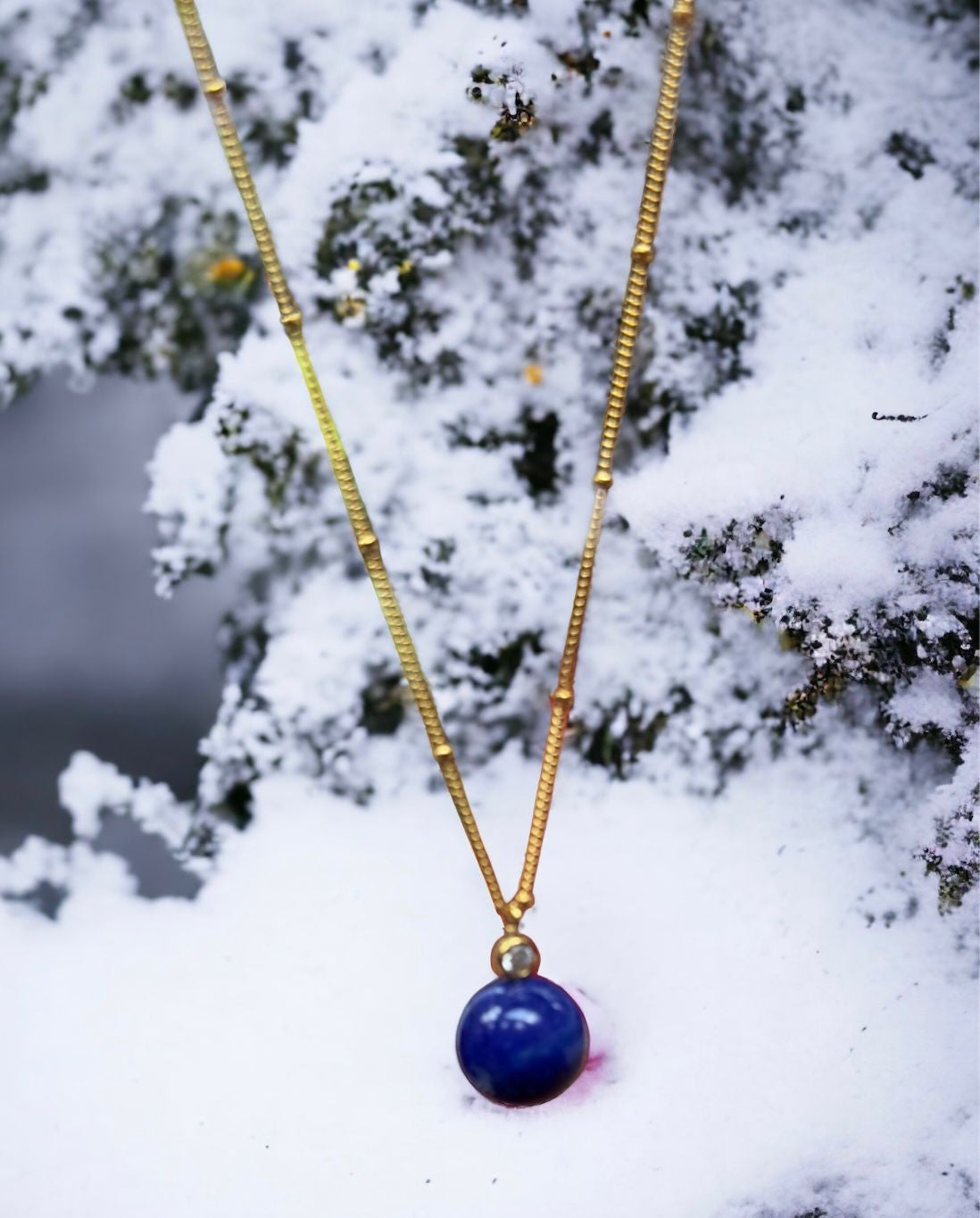 Lapis Lazuli Sphere Pendant
Necklace