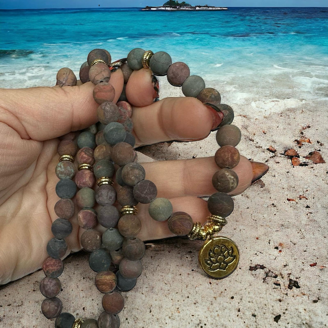 Picasso Jasper Mala Necklace