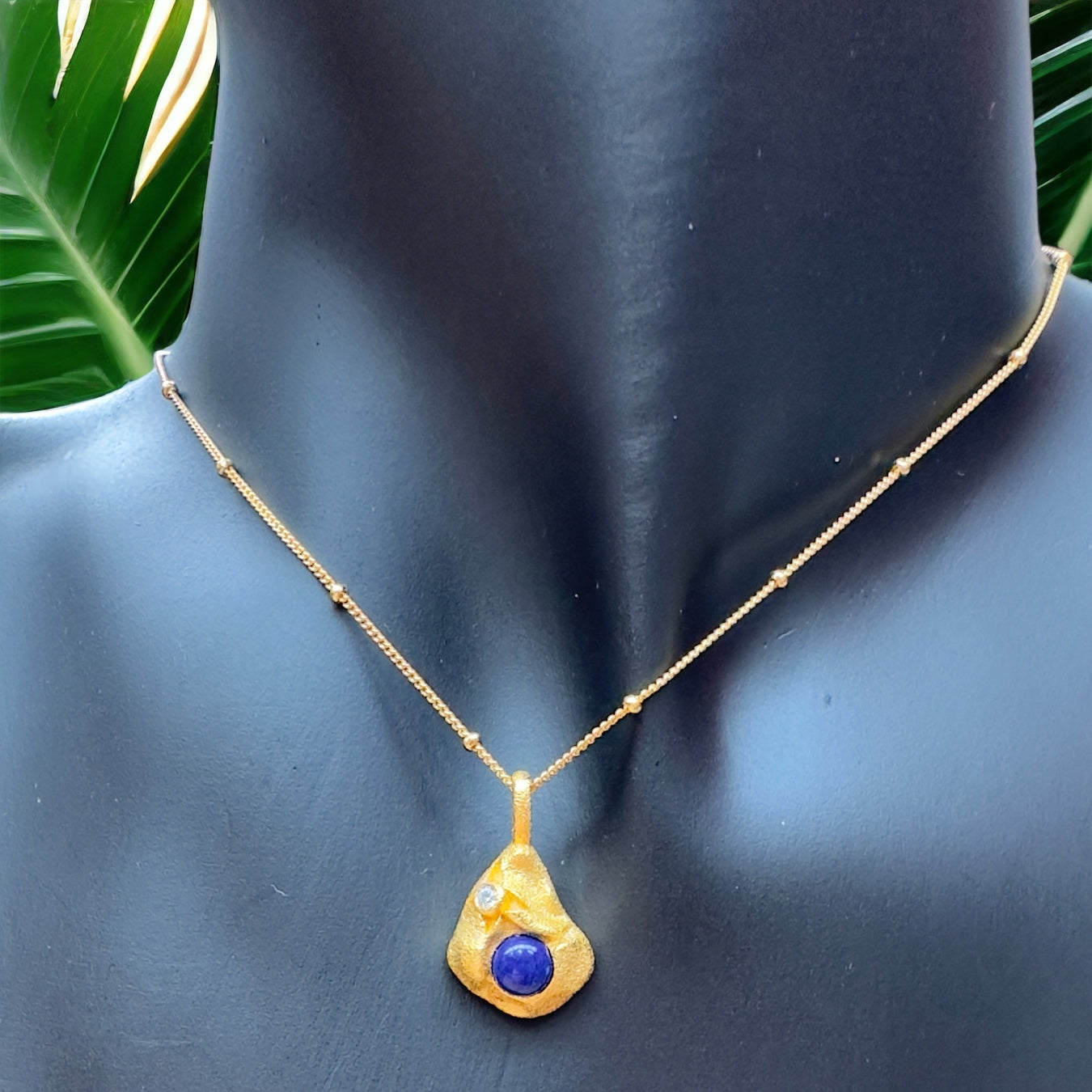 Lapis Lazuli Golden Nugget Pendant lp
