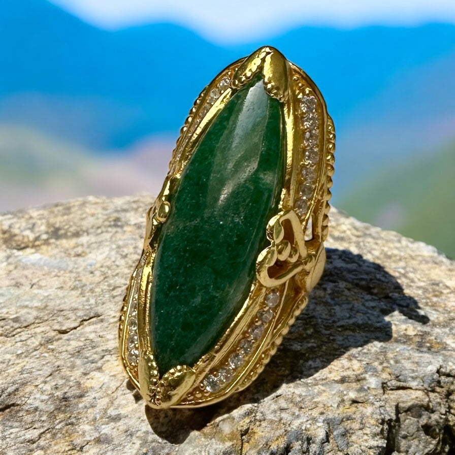 Empress Of The Wild Green Aventurine Ring