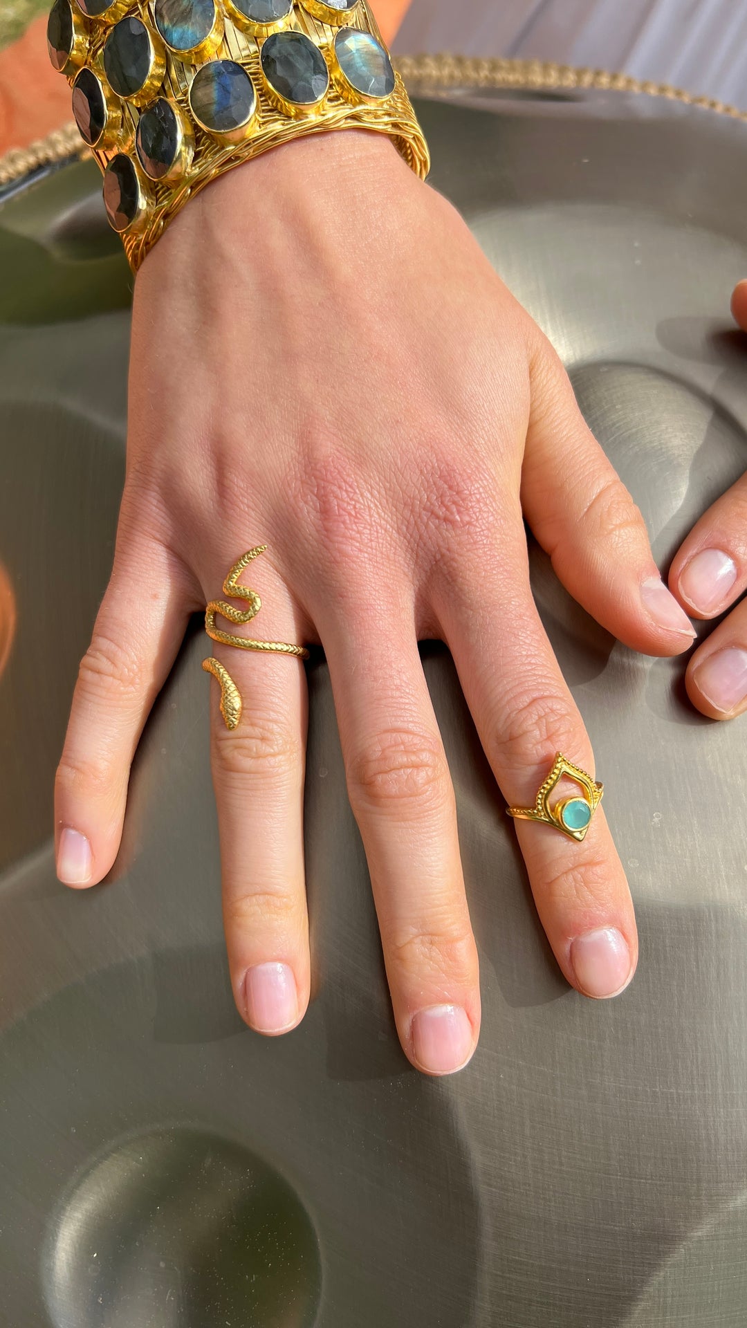 Lotus Gate Aquamarine Ring