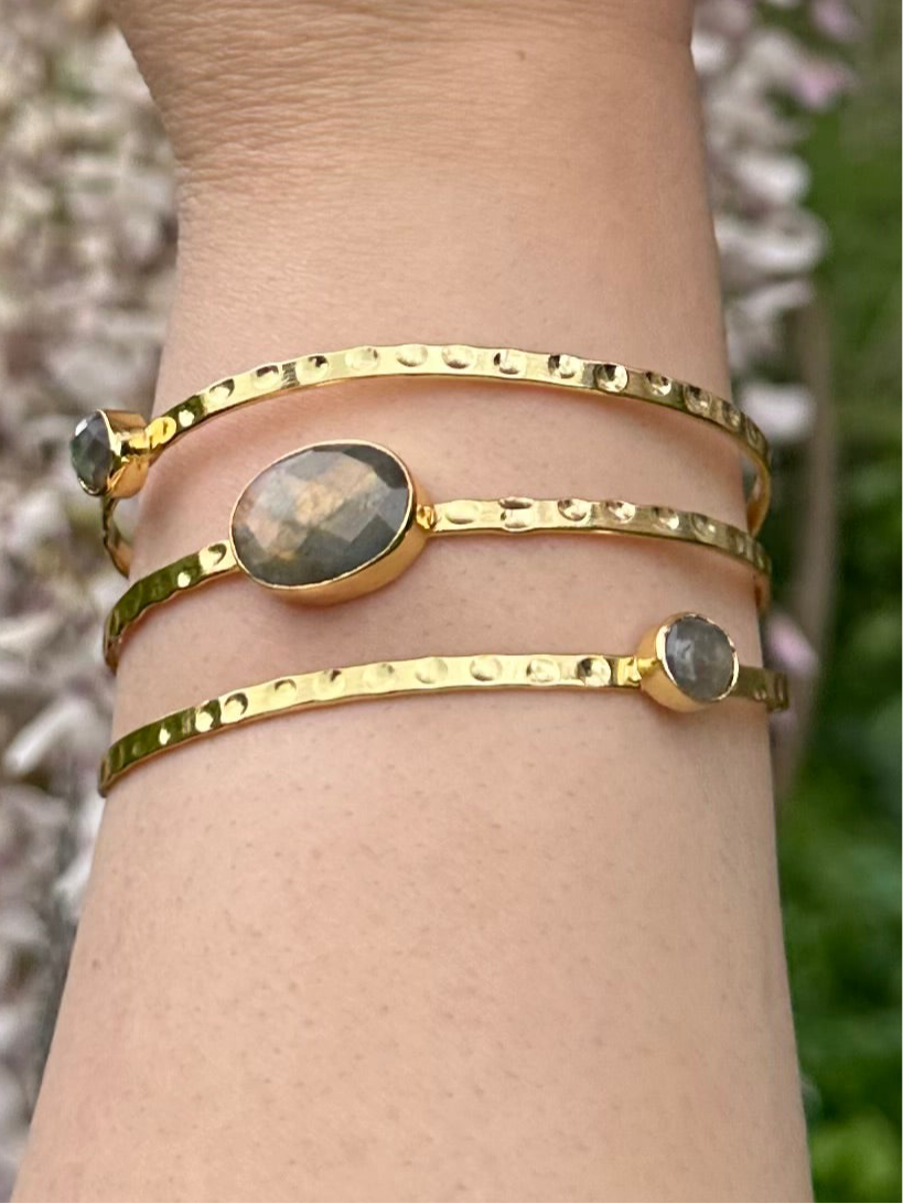 Labradorite Trinity Light Bangle