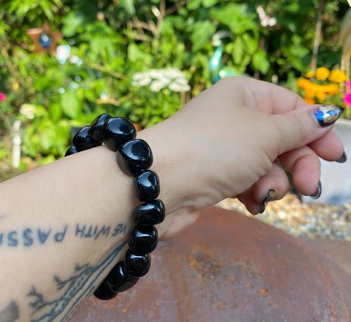 Black Obsidian Stone Bracelet