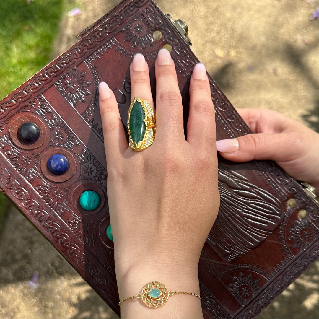 Empress Of The Wild Green Aventurine Ring