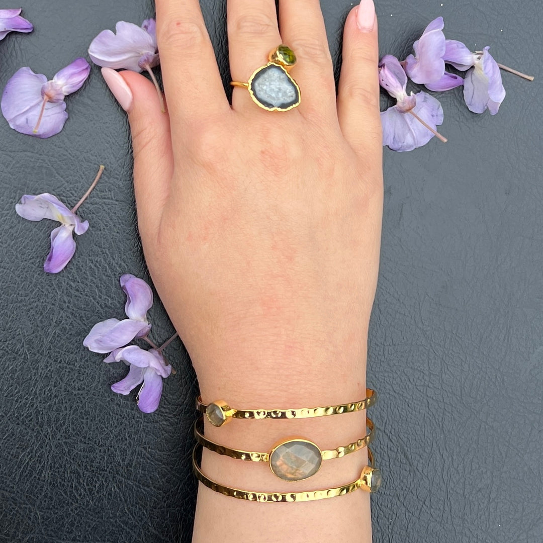 Labradorite Trinity Light Bangle