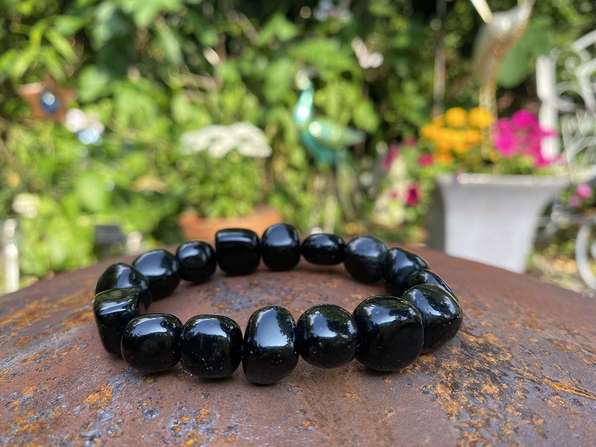 Black Obsidian Stone Bracelet