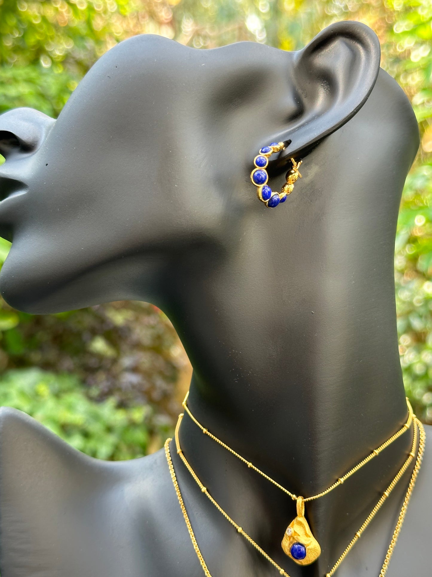 Lapis Lazuli Golden Nugget Pendant lp
