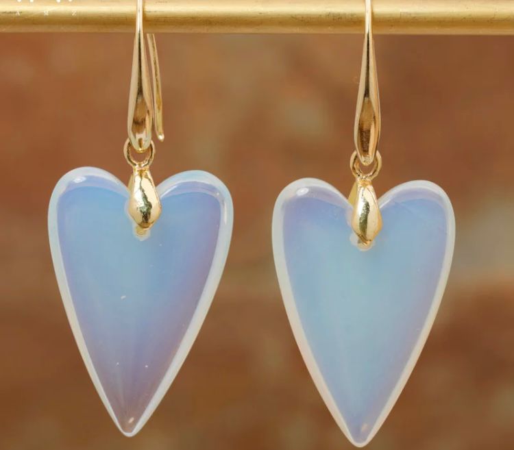 Opalite Heart earrings