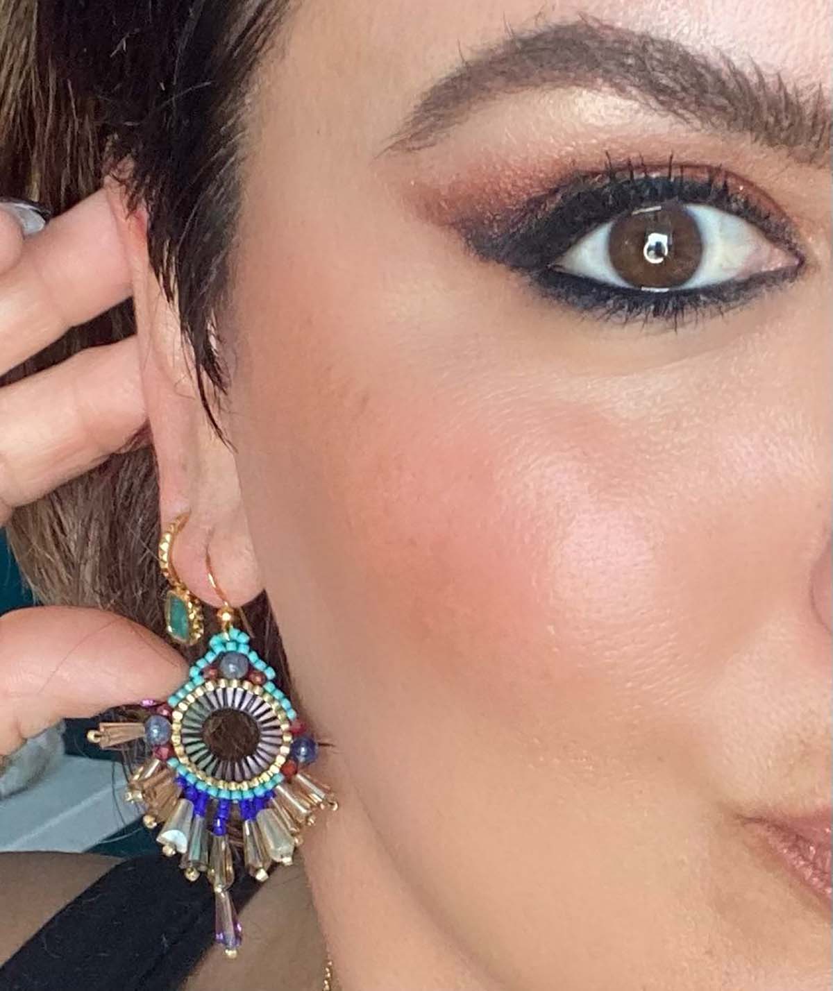 Blue Ethnic Earrings