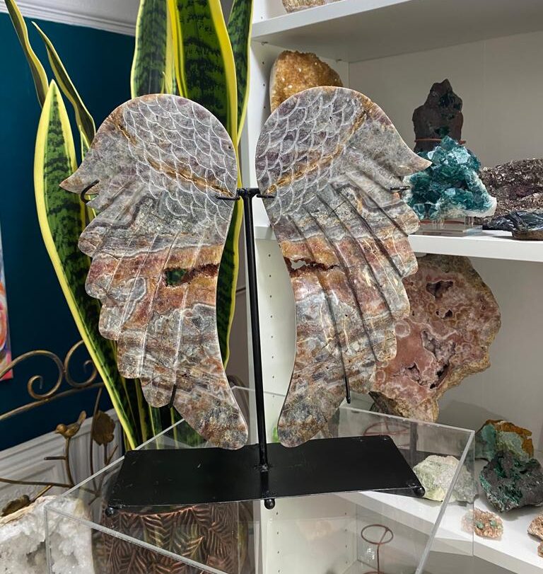 hand made Large Amethyst Angel Wings
