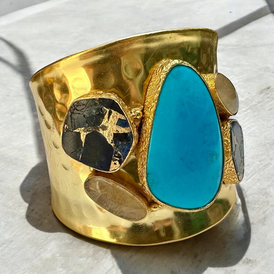 Golden Oasis Turquoise Bangle