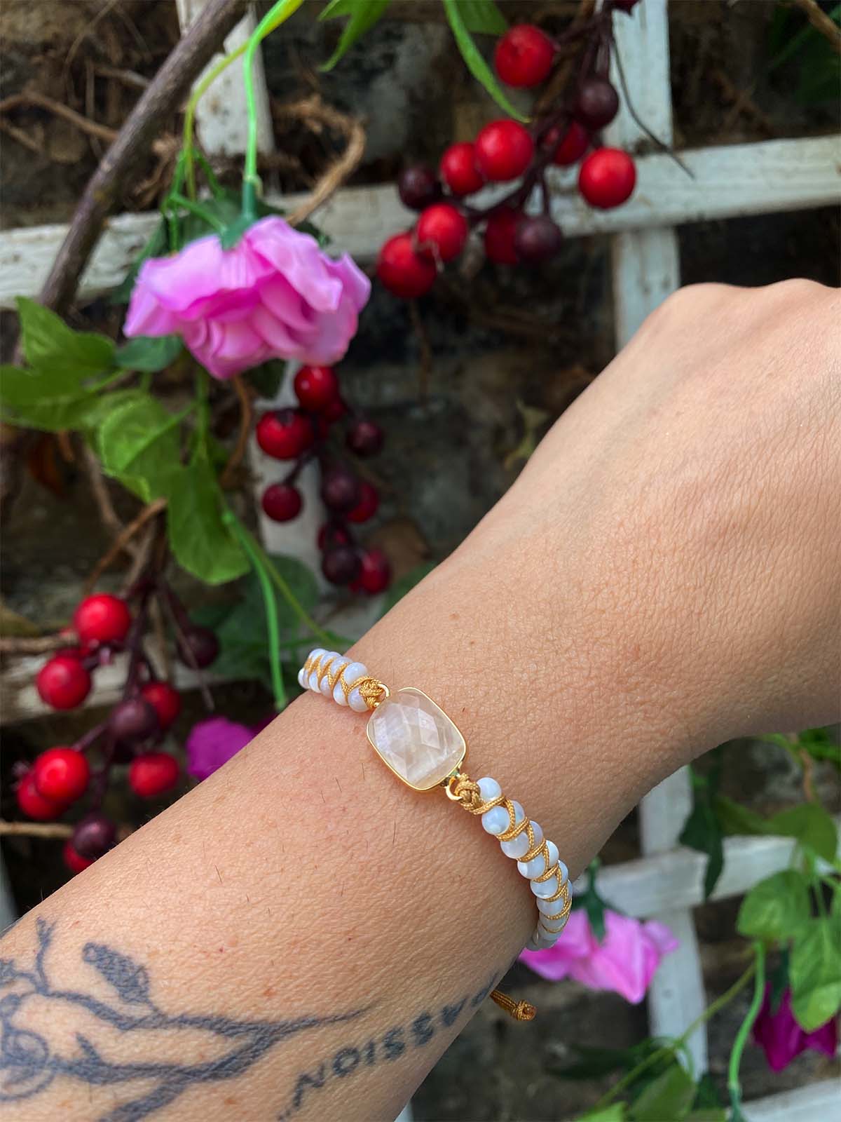 Lolita woven Cats Eye Qaurtz Bracelet