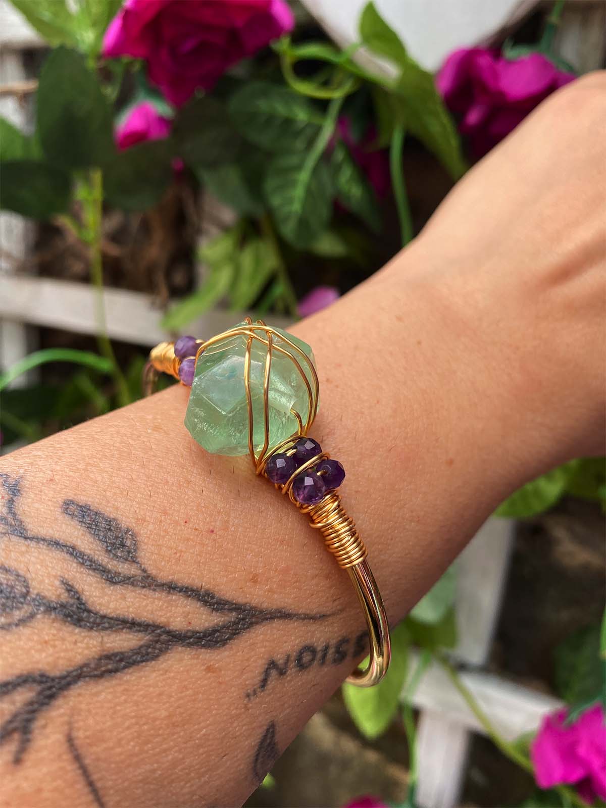 Fluorite Stone Bangle