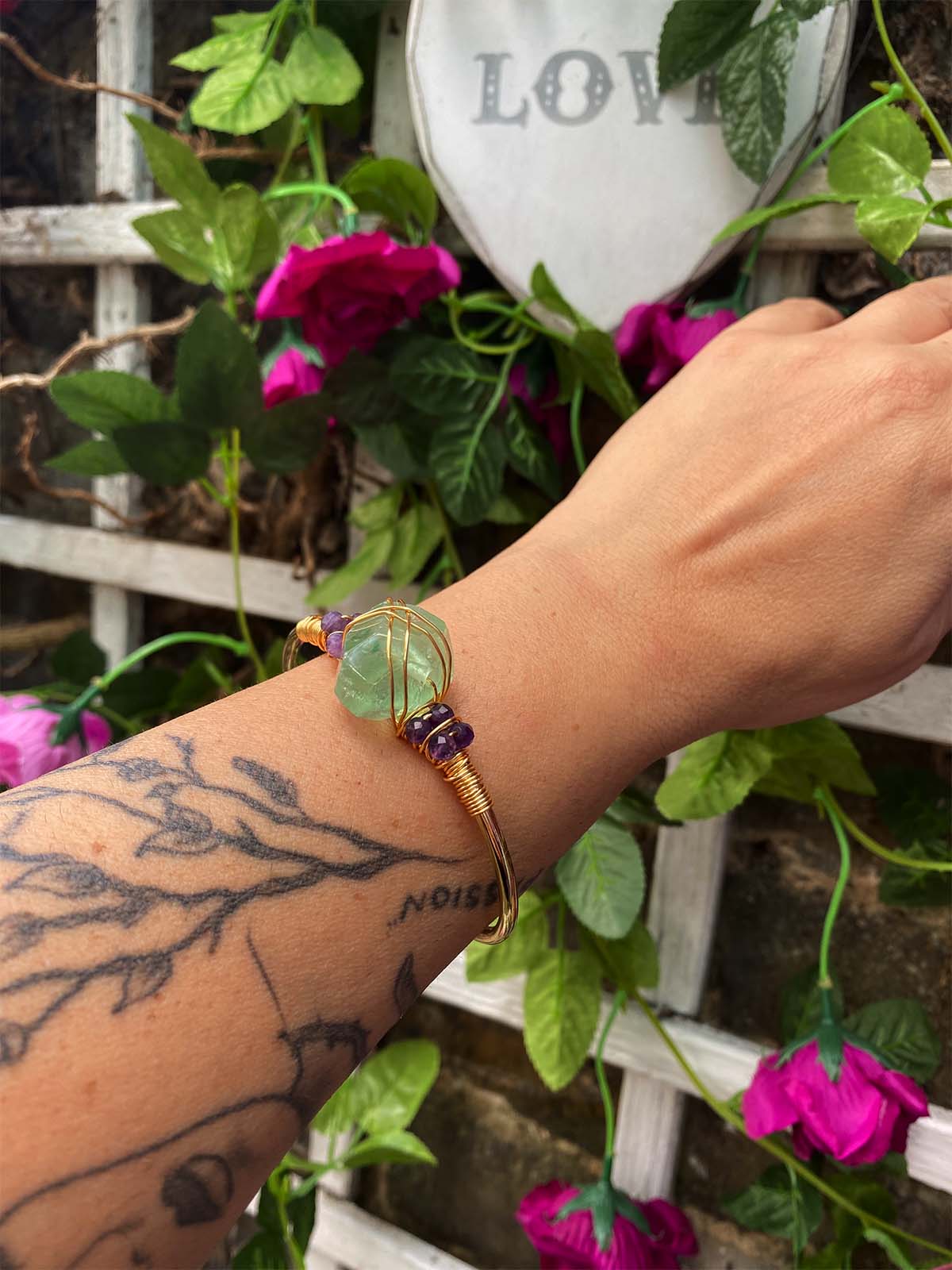 Fluorite Stone Bangle