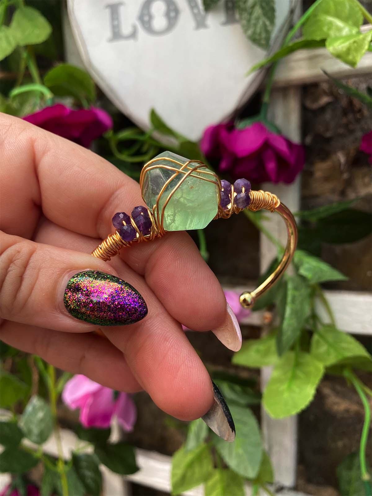 Fluorite Stone Bangle