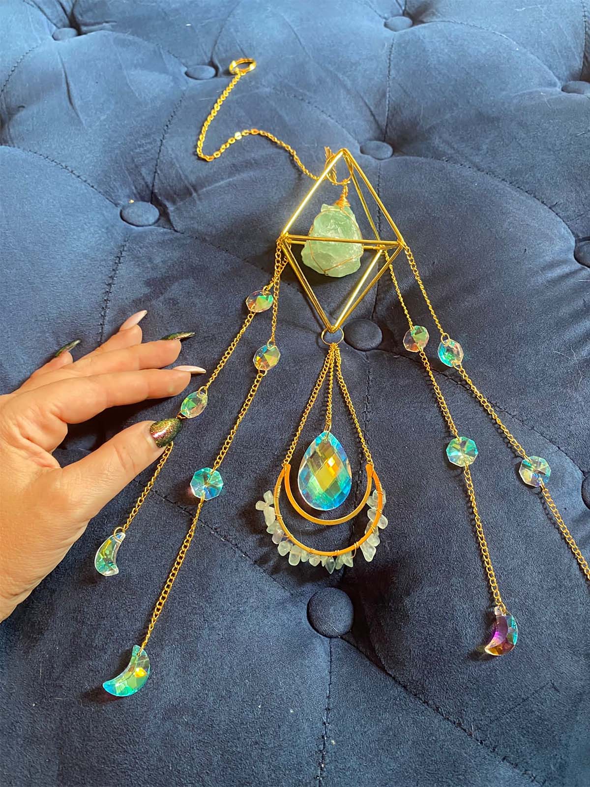 Green Flourite Sun Catcher
