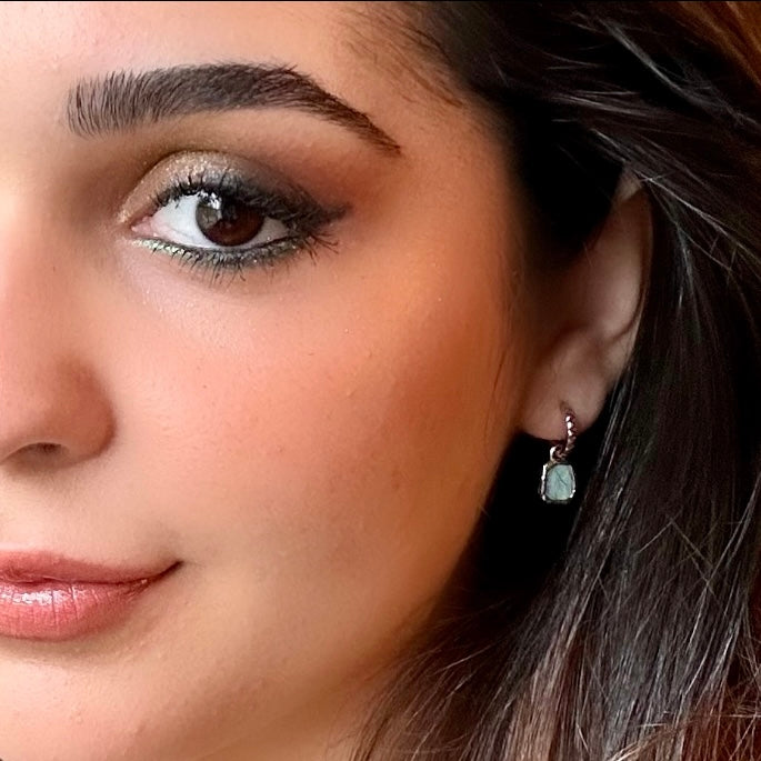 Zarif Amazonite Silver Earrings