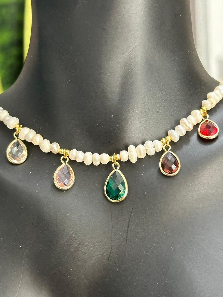 Natural Pearl Beaded Necklace