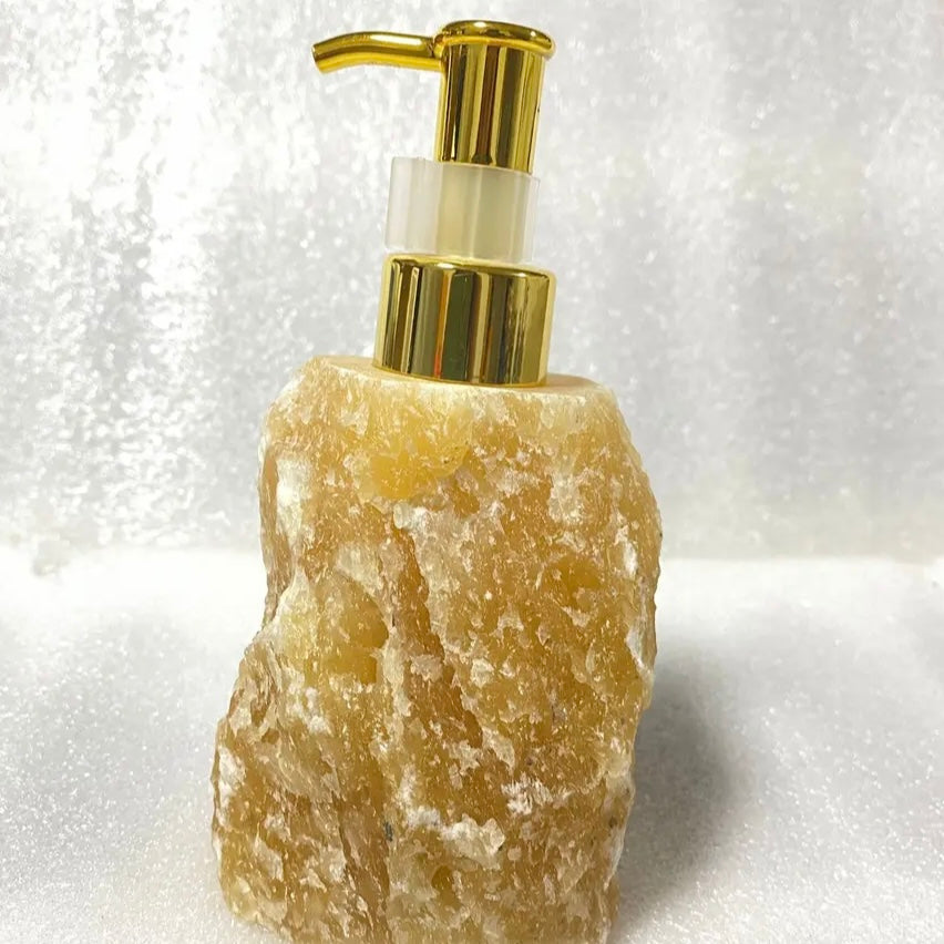 Yellow Jade Stone Soap Dispenser