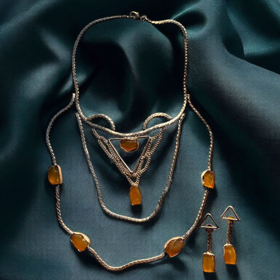 The Empress 
Empowering
Honey Calcite  Goddess Necklace
