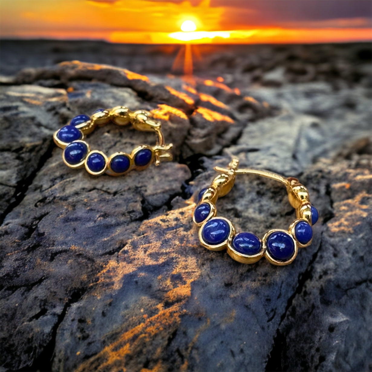 Whimsical Lapis Lazuli Earrings