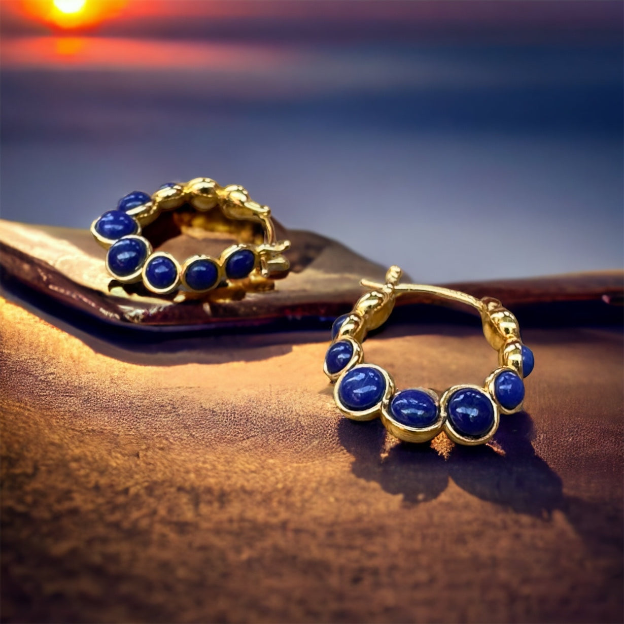 Whimsical Lapis Lazuli Earrings