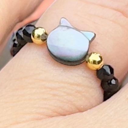 Labradorite Cat sparkly Ring