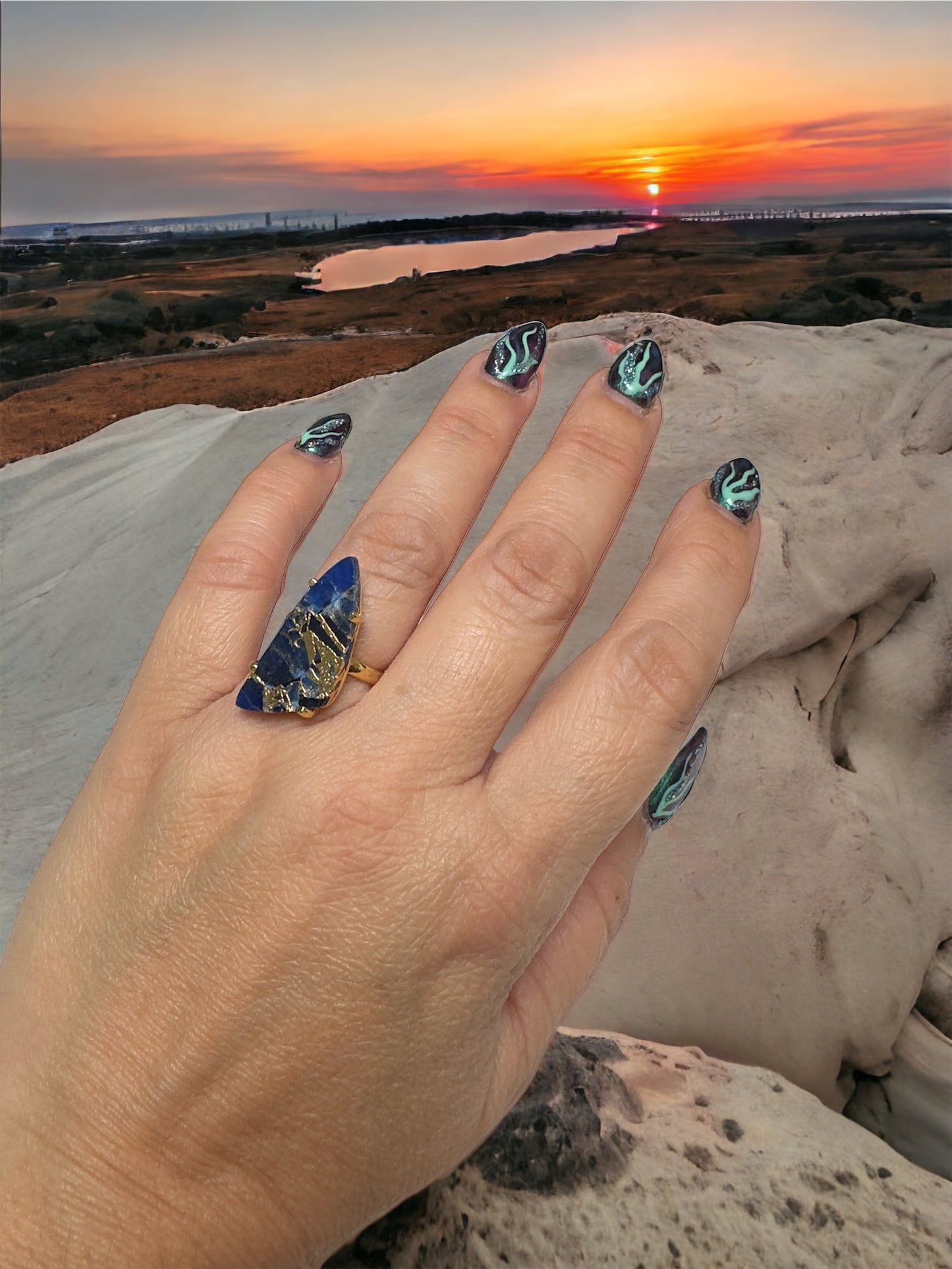Lapis Lazuli Mojave Ring