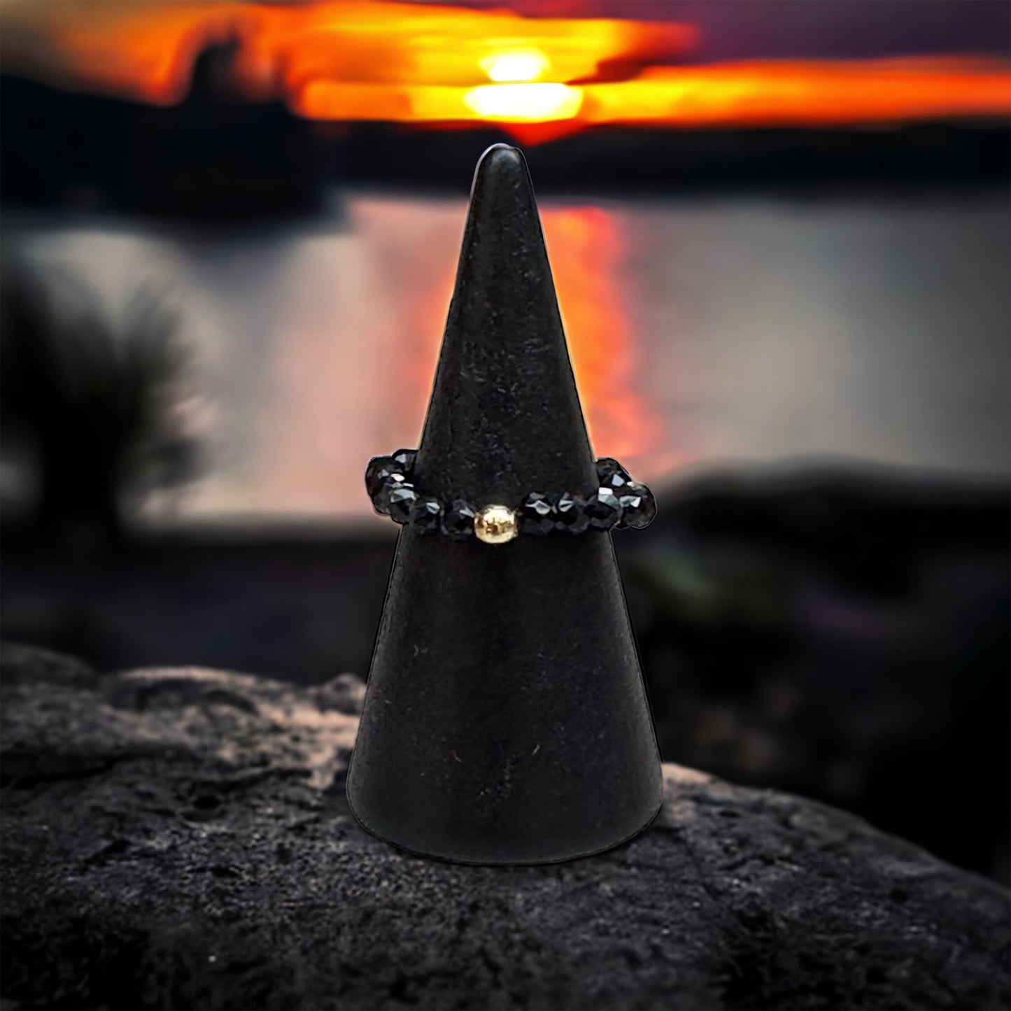 Labradorite Cat sparkly Ring