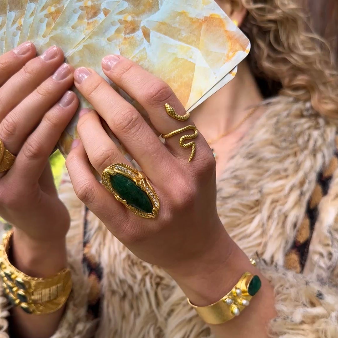 Empress Of The Wild Green Aventurine Ring
