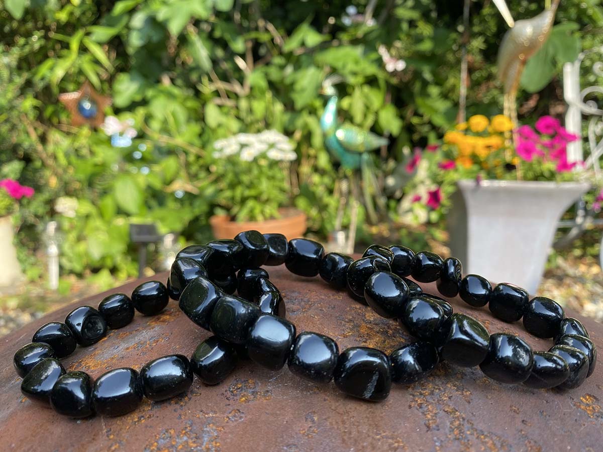 Black Obsidian Stone Bracelet