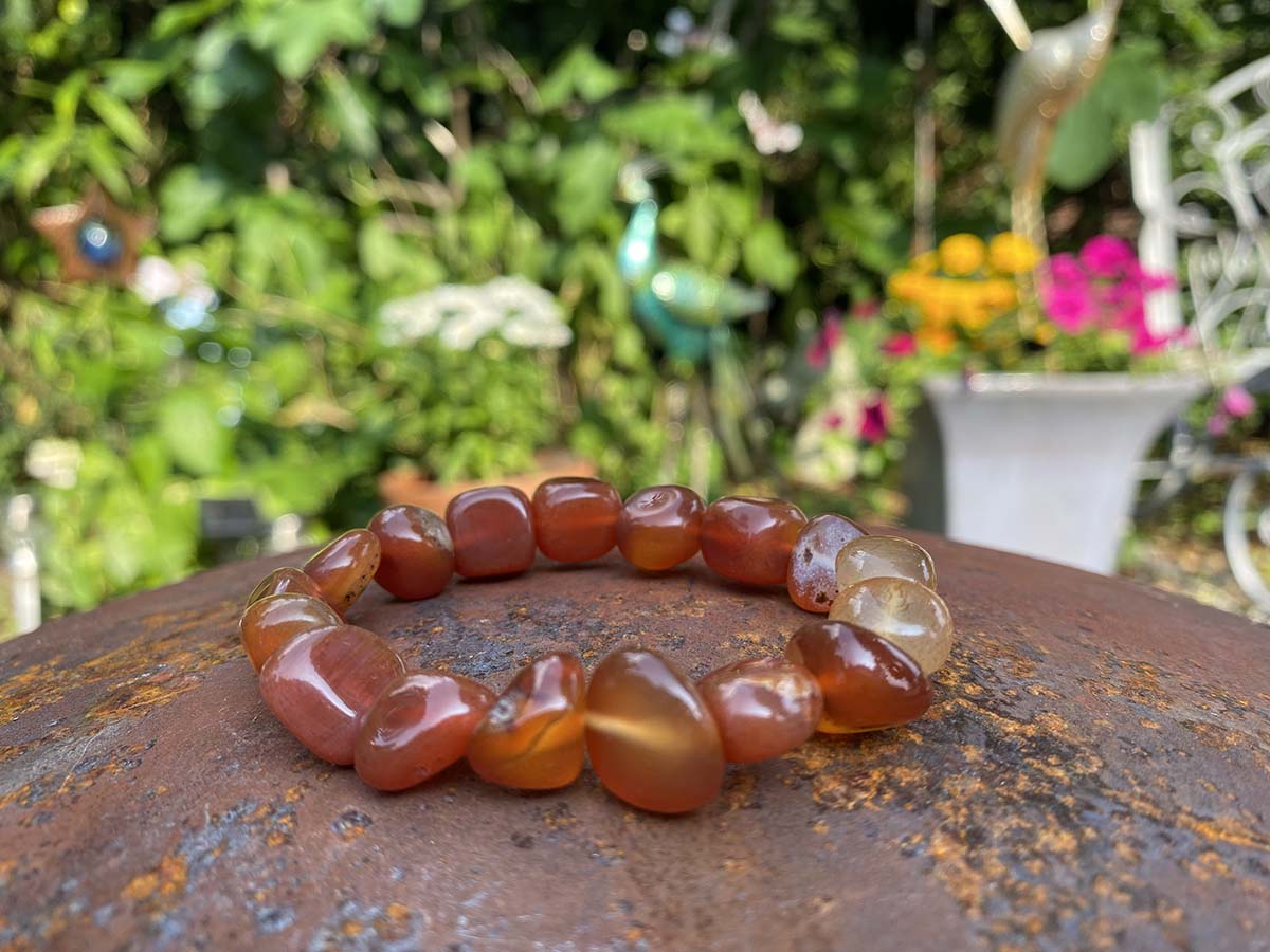 Carnelian stone bracelet