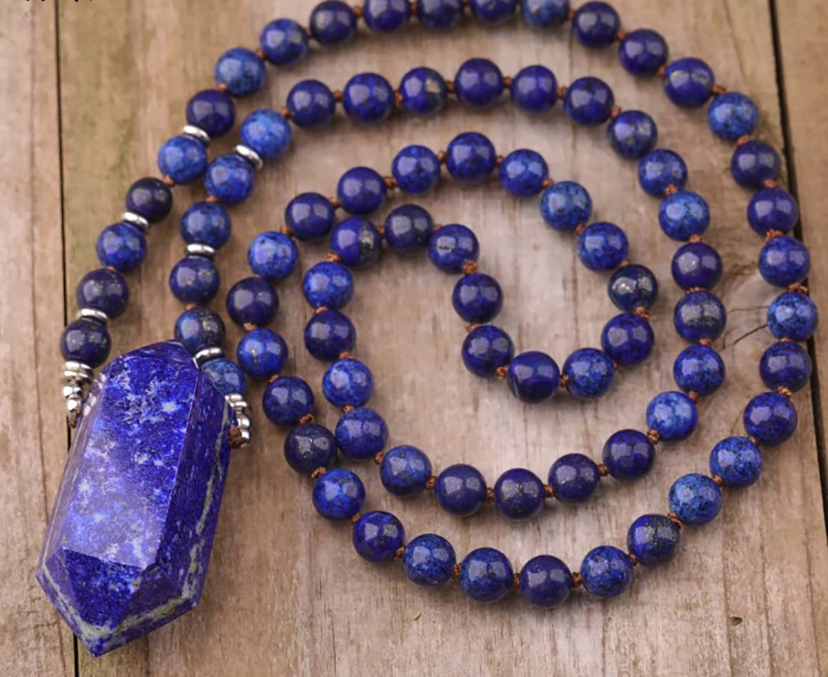 Lapis Lazuli Mala Necklace 