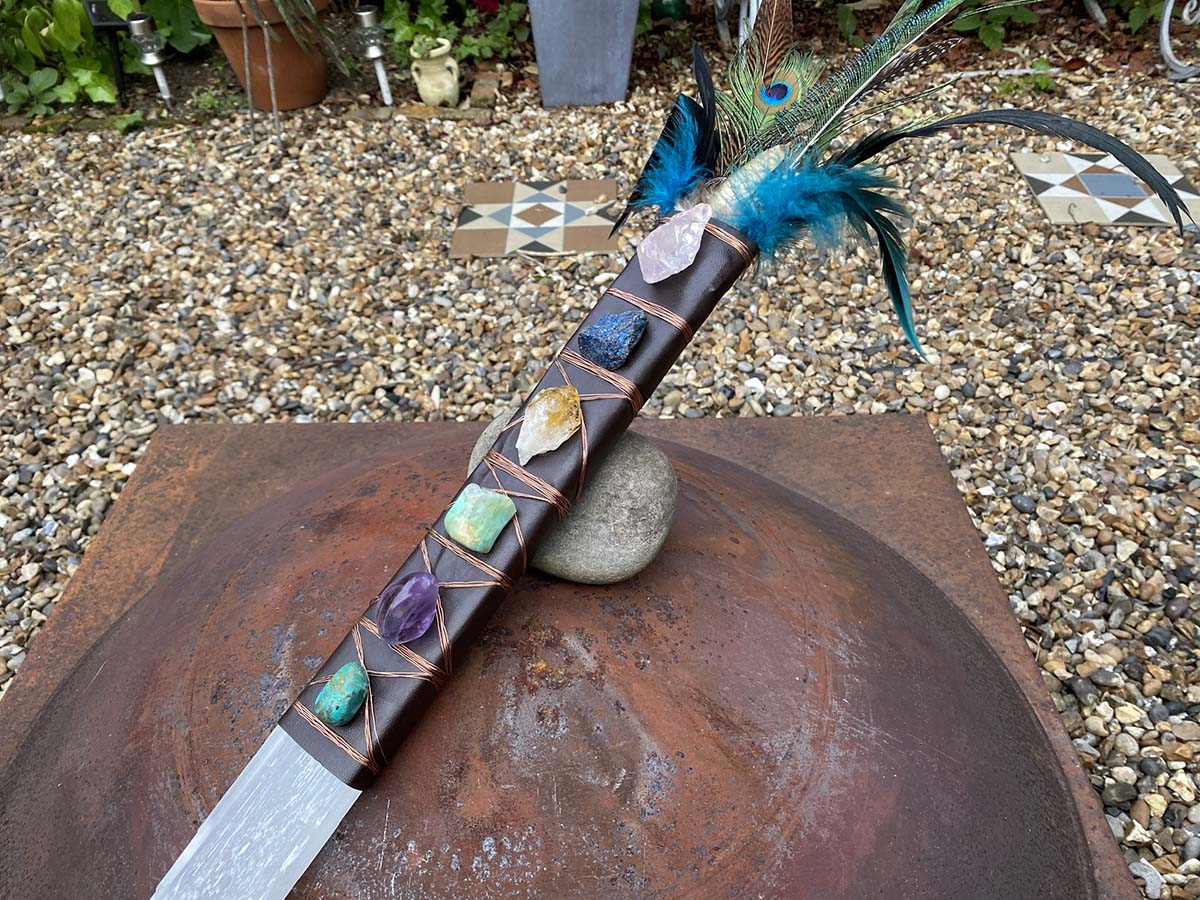 Selenite Shamanic Wand